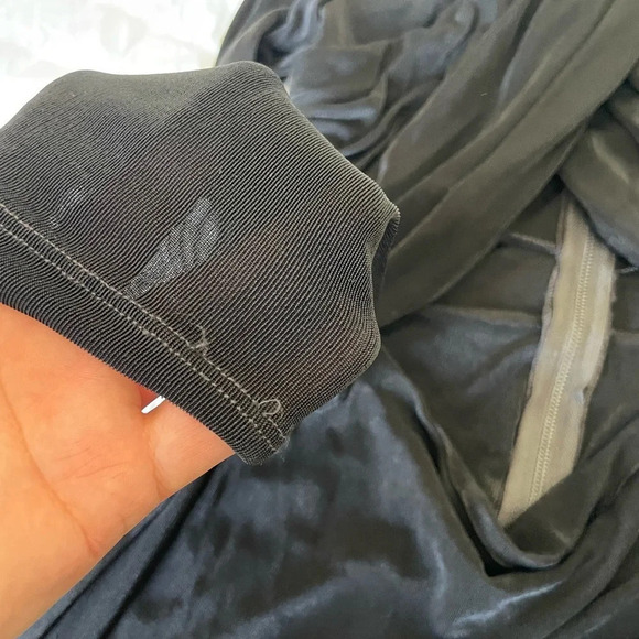 Bardot Reno slinky in black open front maxi dress - Picture 6 of 15